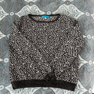 Buttons leopard print sweater